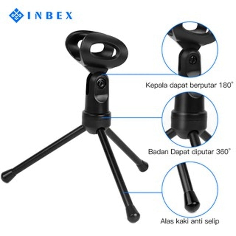 Kondenser Mikrofon dengan Tripod & Mic 4