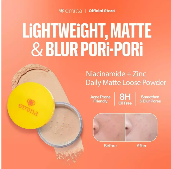 Paragon Technology and Innovation Emina Daily Matte Loose Powder 01 Light Beige