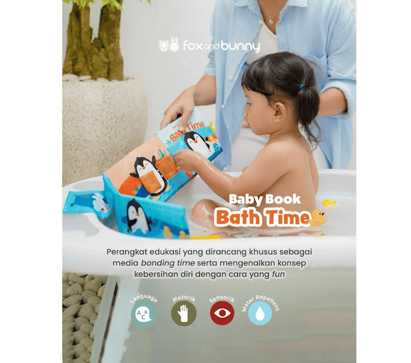 Fox and Bunny Baby Book Bath Time 4