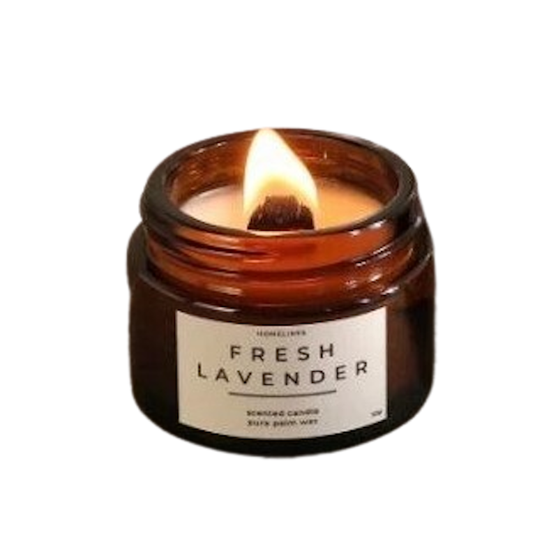 Homelines Scented Candle Jar Lavender 1