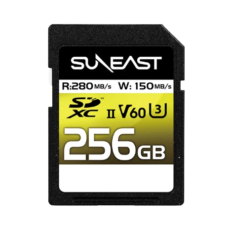 SUNEAST SDXC UHS-II Card V60 Series 256GB ｜ SE-SDU2256GB280