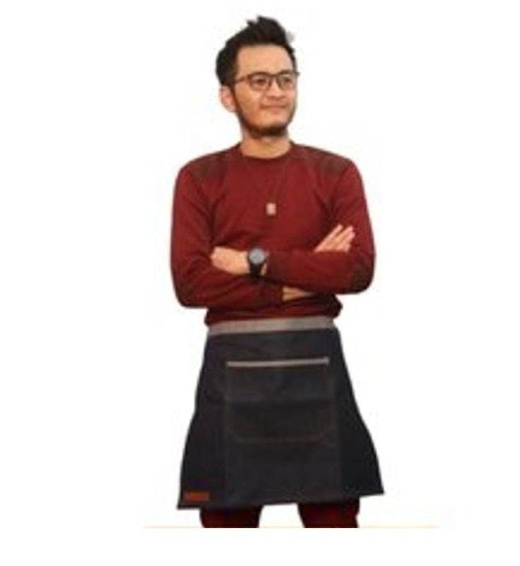 Denim Apron Barista Half Reverse 1