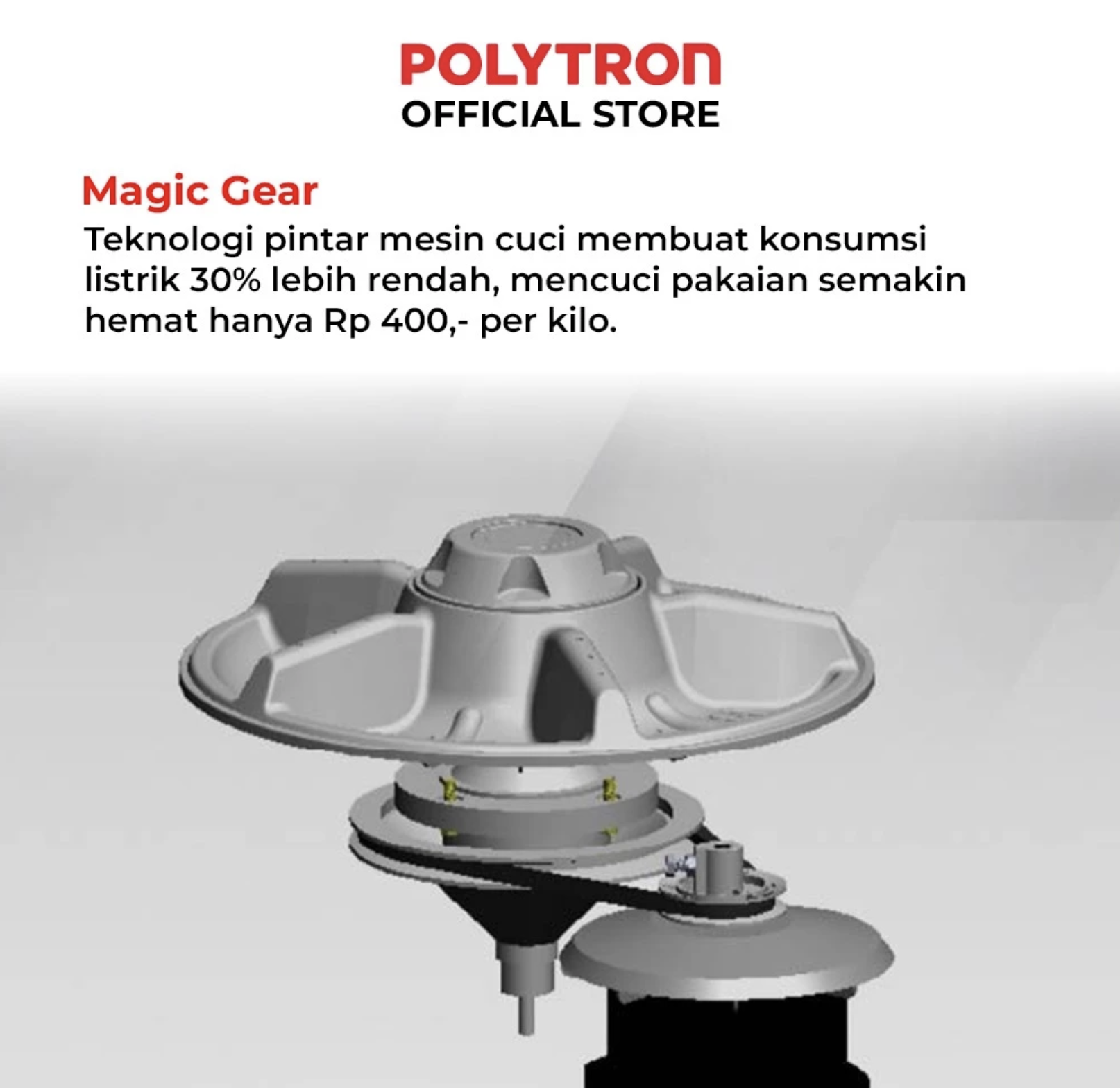Hartono Istana Teknologi Polytron Mesin Cuci 2 Tabung Giant Series 8 kg PWM 8073P 