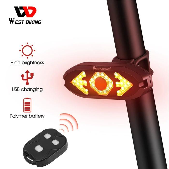 West Biking West Biking Lampu Sein Sepeda USB Wireless