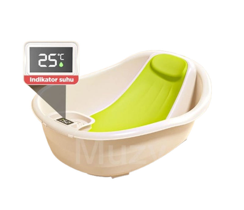 Muzy Portable Baby Bathtub with Digital Thermometer 1
