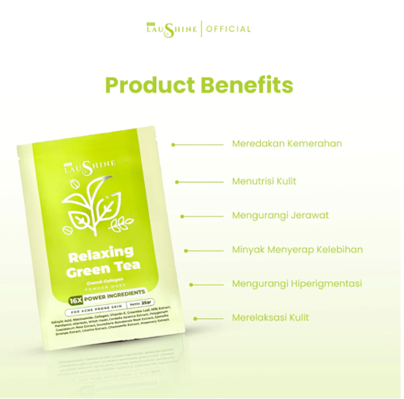 Laushine Relaxing Green Tea Powder Mask 3