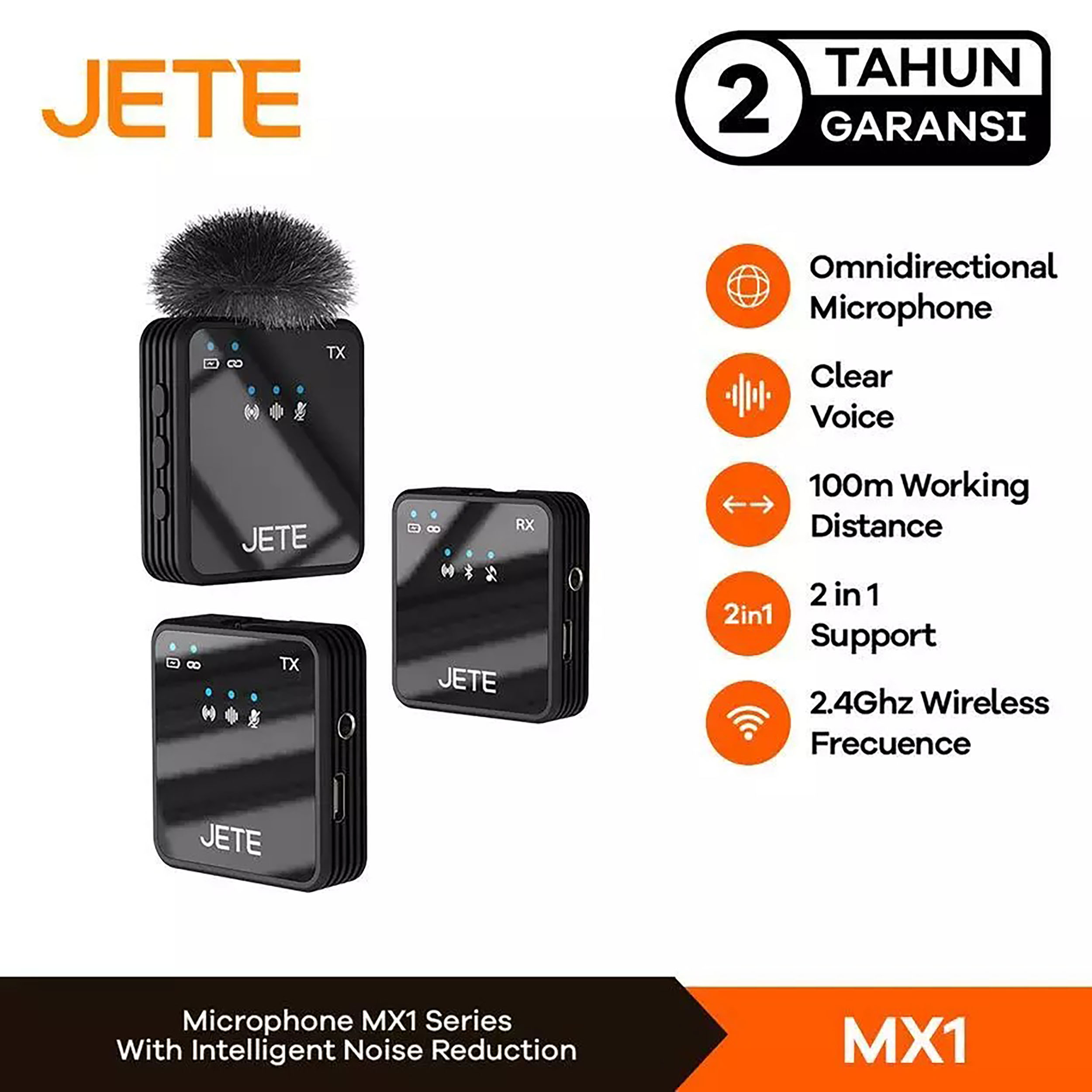 Doran Sukses Indonesia JETE Microphone Wireless MX1
