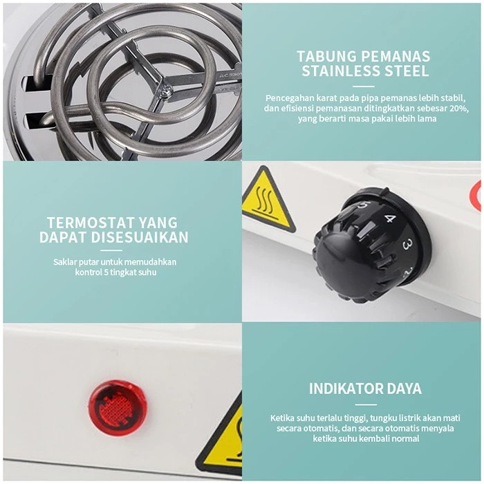 Selalu Sukes Prima GM Bear Kompor Listrik 1 Tungku  1573