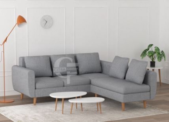 Sofa Sudut Minimalis L Putus Retro
