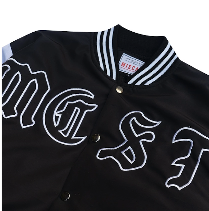 Miscast Varsity Jacket Vintage Chavez Black 4