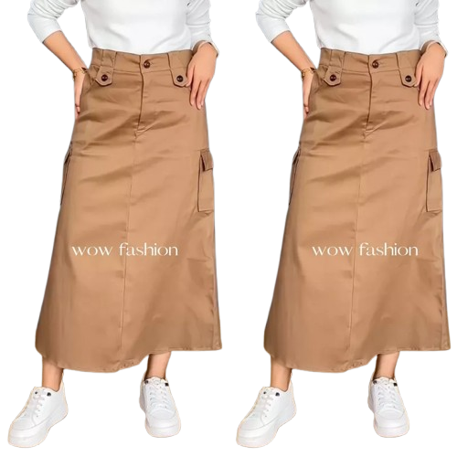 WOW Maira Rok Cargo Skirt Korean Style