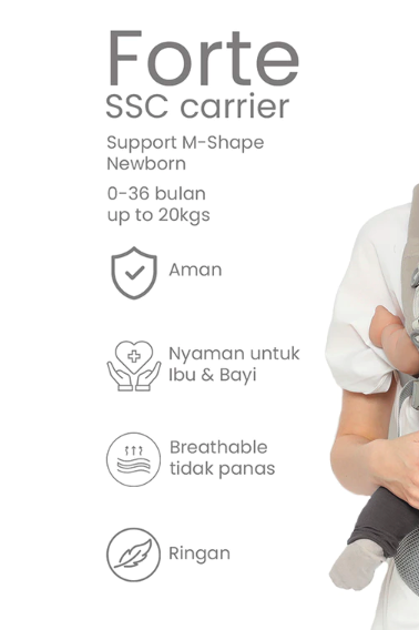 Papamama Papamama Forte Adjustable SSC Baby Carrier 7002