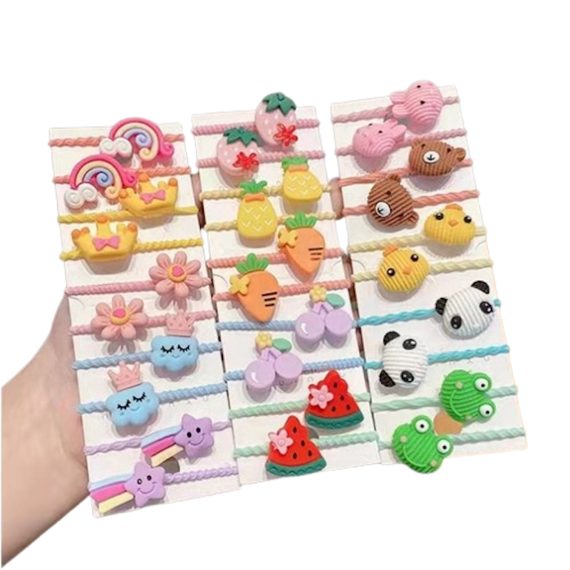 Tritail Set Ikat Rambut Anak Karakter Lucu 1