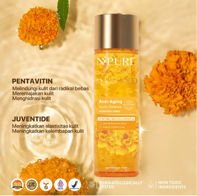 Penta Natural Kosmetindo N'PURE Marigold Anti-Aging Youth Defense Hydrating Toner