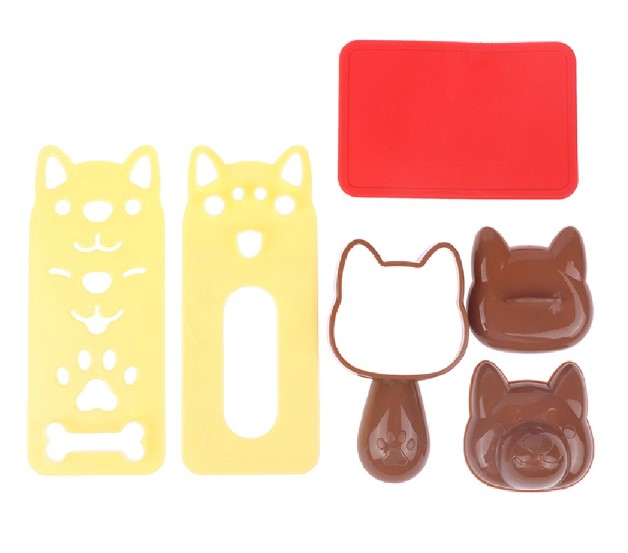  1 Set Cetakan Nasi Sushi Bento Onigiri Timbul Desain Kartun