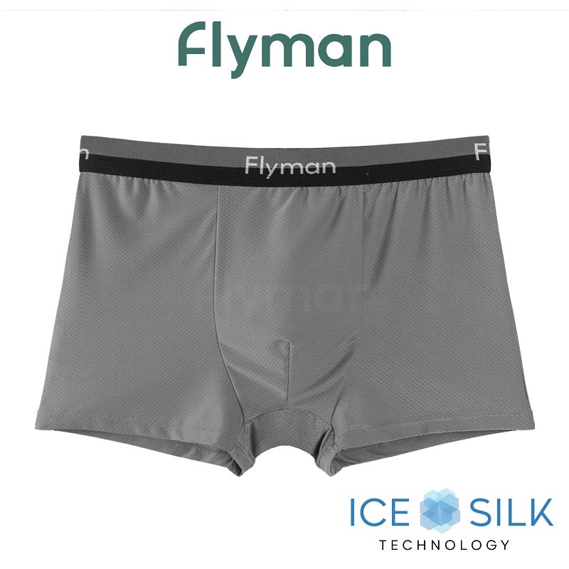 Flyman Nathalie Celana Dalam Boxer Ice Silk Mesh Pria 2