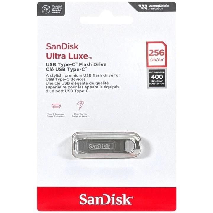 Western Digital SanDisk Ultra Luxe USB Type-C Flash Drive 256GB CZ75 
