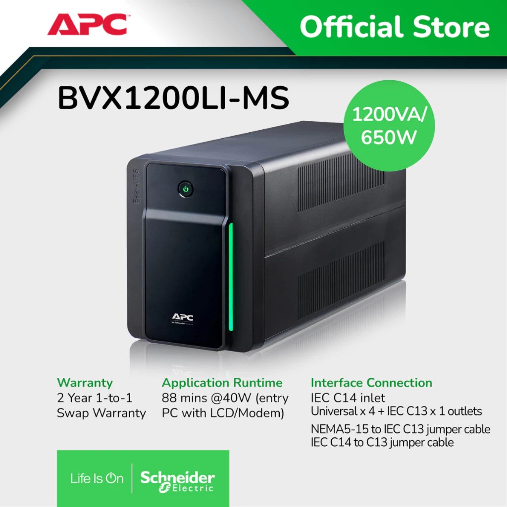 Schneider Electric APC Easy UPS BVX1200LI-MS