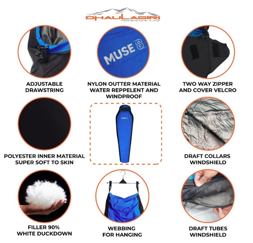 Dhaulagiri Indo Raya Dhaulagiri Sleeping Bag Muse 8