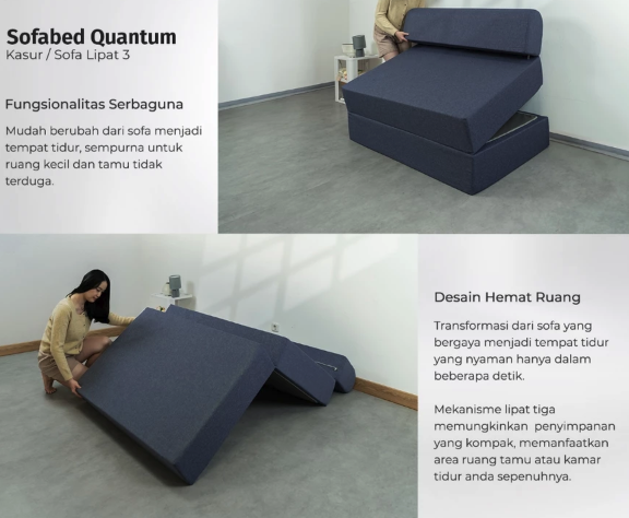 Quantum Tosan Internasional Quantum Sofa Bed Kasur Lipat 3