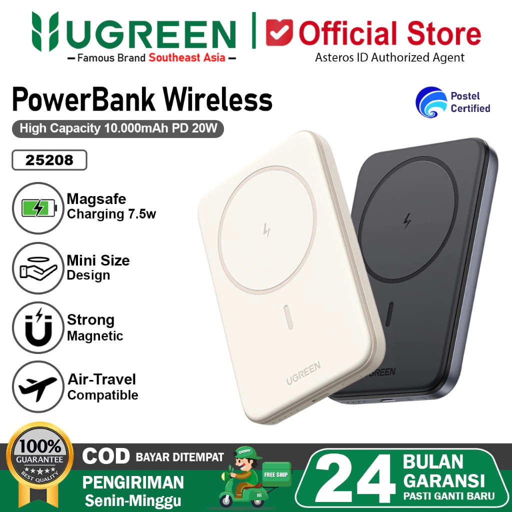 Ugreen Group UGREEN Magnetic PowerBank Magsafe Wireless 10.000 mAh 25919/25208