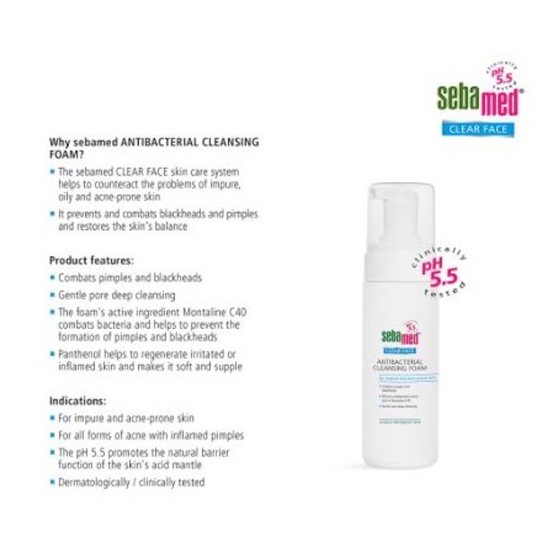Sebamed Clear Face Antibacterial Cleansing Foam 4