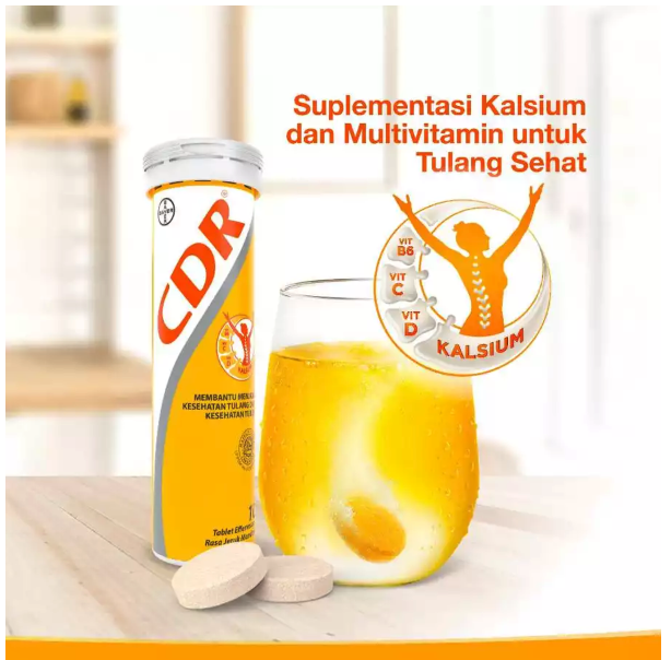 CDR Effervescent 15 Tablet Rasa Jeruk Mandarin