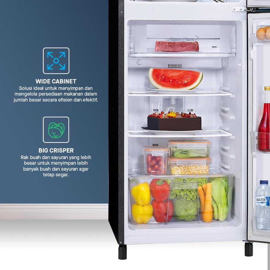 Sanken Argadwijaya Sanken Kulkas 2 Pintu 230L SK-V233PA-BB