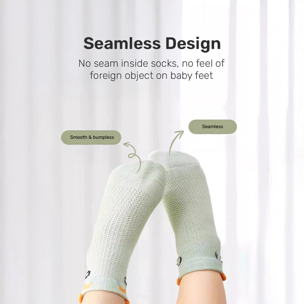 Sakumini Kaos Kaki Bayi Anti Slip 3 Pasang 4