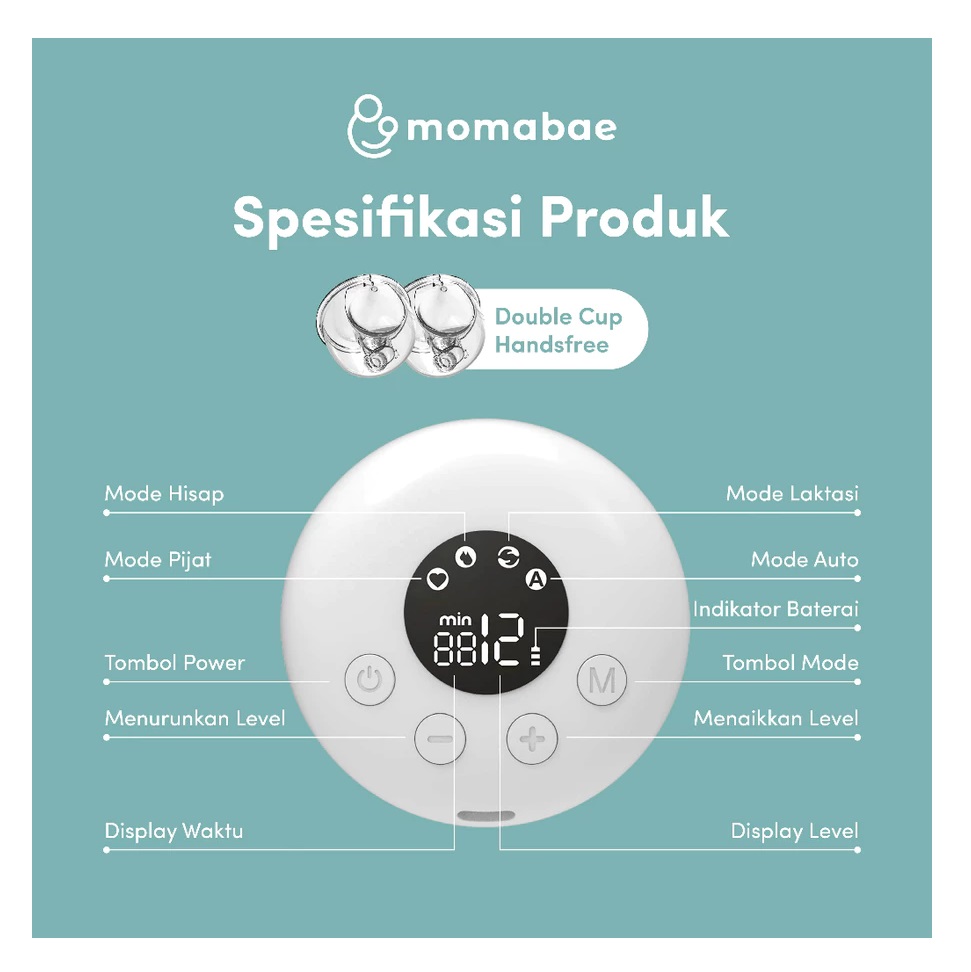 Momabae Momabae Compact S+ 2in1 Double Handsfree Electric Breast Pump