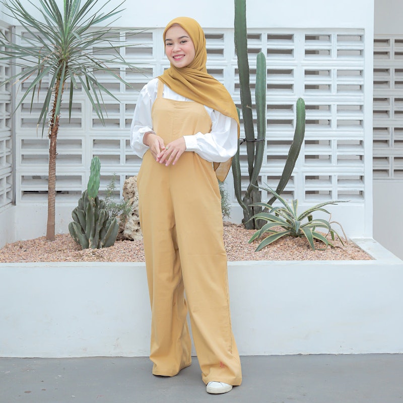 Lozy Hijab Lilac Linen Jumpsuit 2