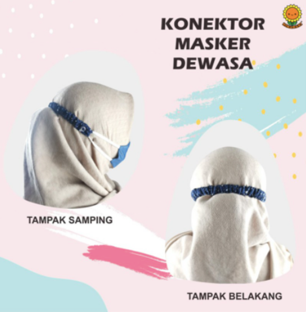 Himawari Konektor Masker Hijab Premium Quality / Tali Penghubung Masker Hijab Bagian 1