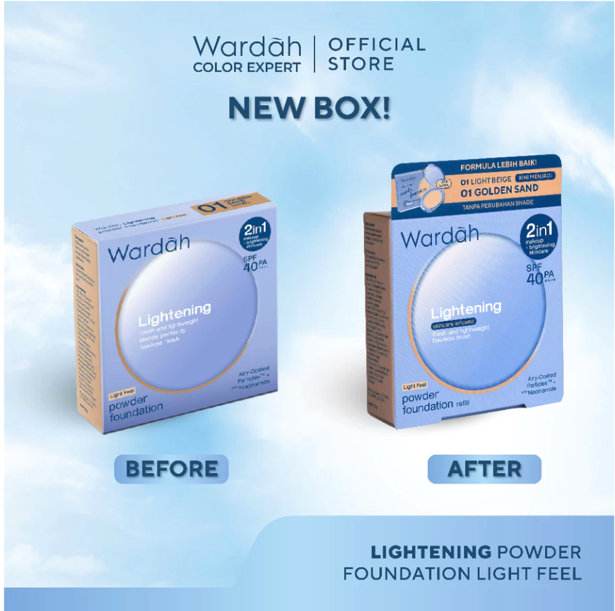 Paragon Technology and Innovation Wardah Lightening Powder Foundation Light Feel 03 Pink Fair