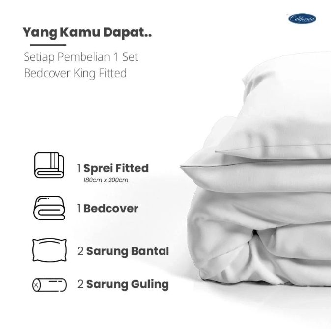 Bandung Indah Gemilang California Bed Cover Flat Fitted