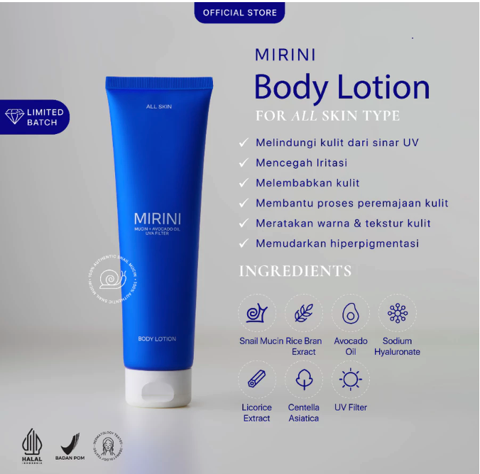Aimskincare Manufacturing Indonesia MIRINI Body Lotion