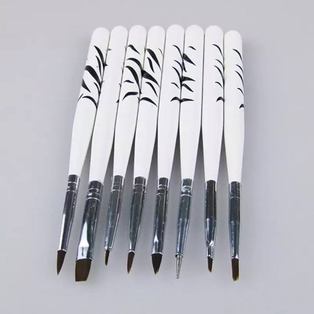  8 Pcs Brush Nail Art Zebra
