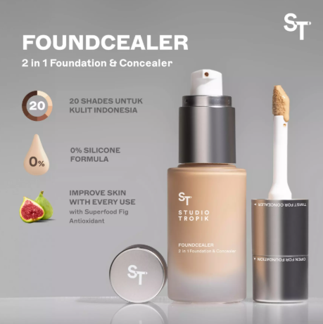 Parvis Magna Jaya Studio Tropik Foundcealer 2 in 1 Foundation & Concealer NC04