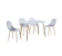 Informa MAEVE DINING SET (1+4) WHITE (S/2) 1