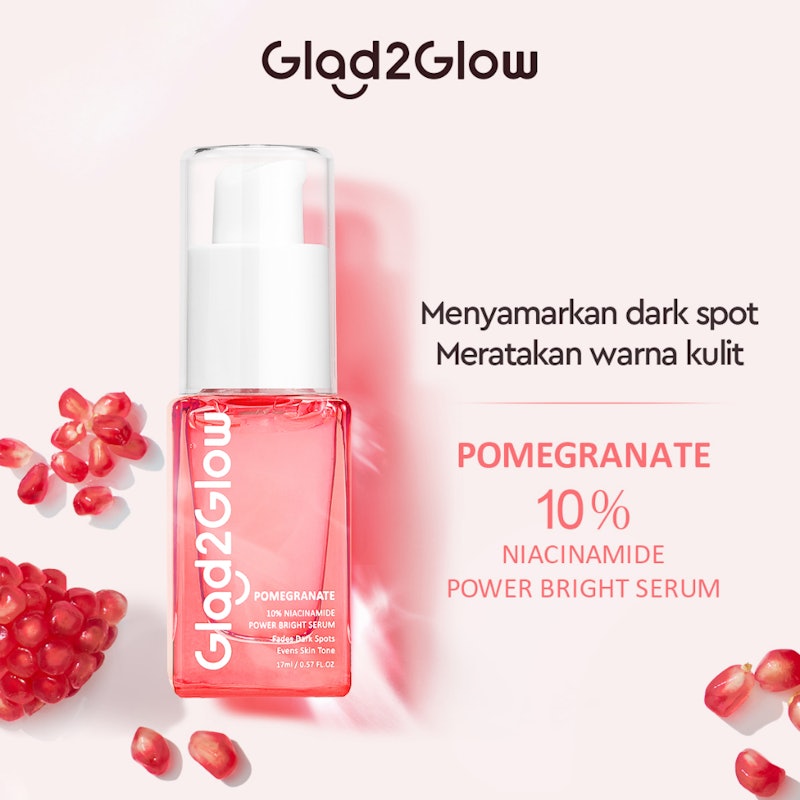 Glad2Glow Pomegranate 10% Niacinamide Power Bright Serum 2