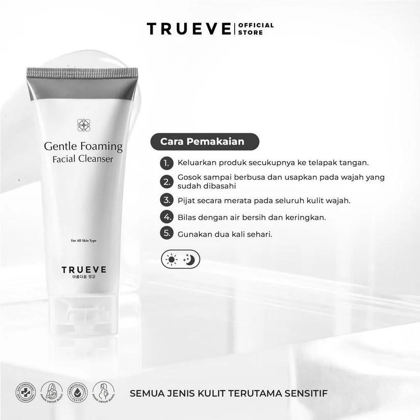 Natura Deca Kosmetika TRUEVE Gentle Foaming Facial Cleanser 