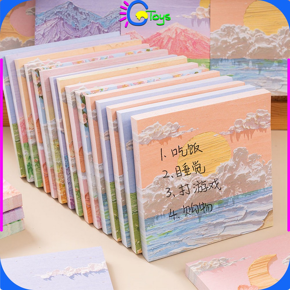  CR-A37 Memo Tempel Aesthetic Motif Alam Indah