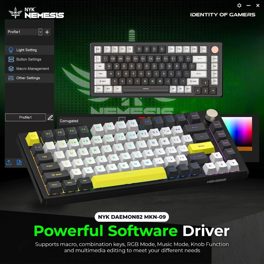 Klip Teknologi Indonesia Nemesis Keyboard 3in1 Connection DAEMON 82 MKN-09