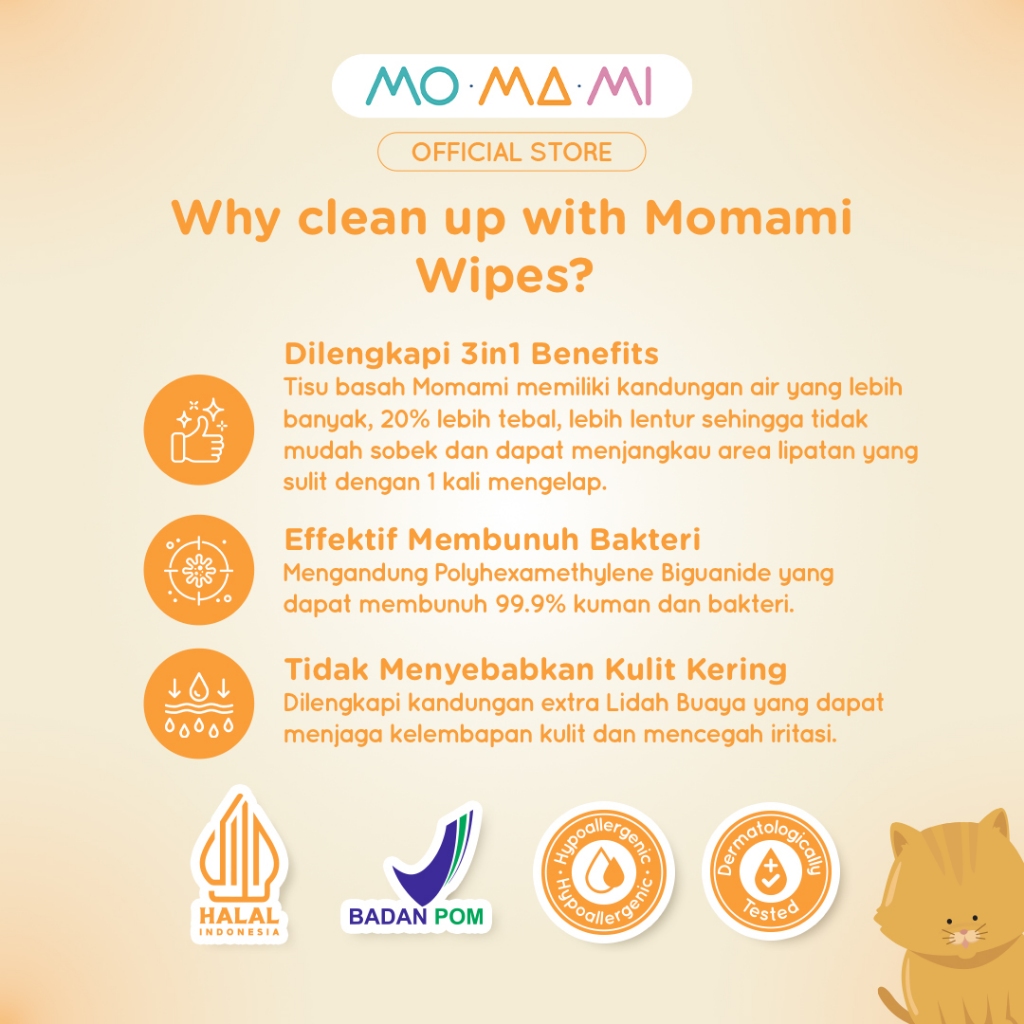 LF Beauty Manufacturing Indonesia Momami Anti-Bacterial Wipes