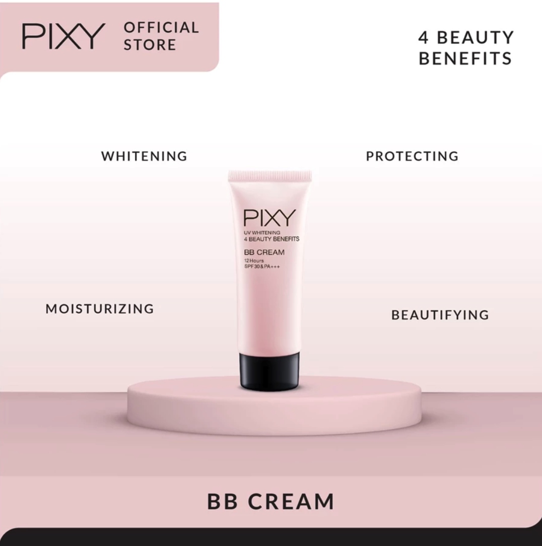 Mandom Indonesia PIXY UV Whitening 4 Beauty Benefits BB Cream 01 Ochre