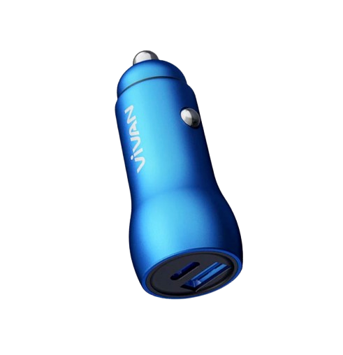 Vivan Car Charger 2 Ports 38W Blue  ｜ VCC04 