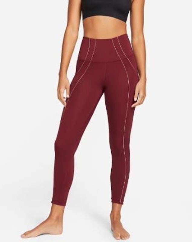 Yoga Dri-FIT Women's High-Waisted 7/8 Metallic Trim Leggings 1