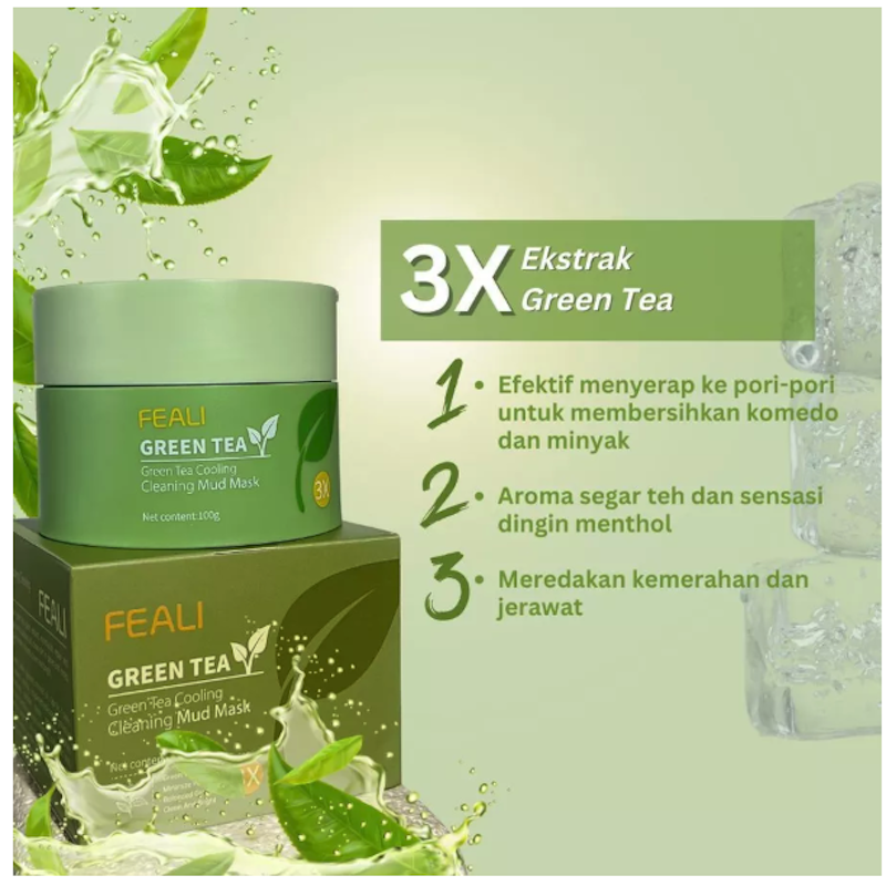FEALI Green Tea Cooling Cleaning Mud Mask 5