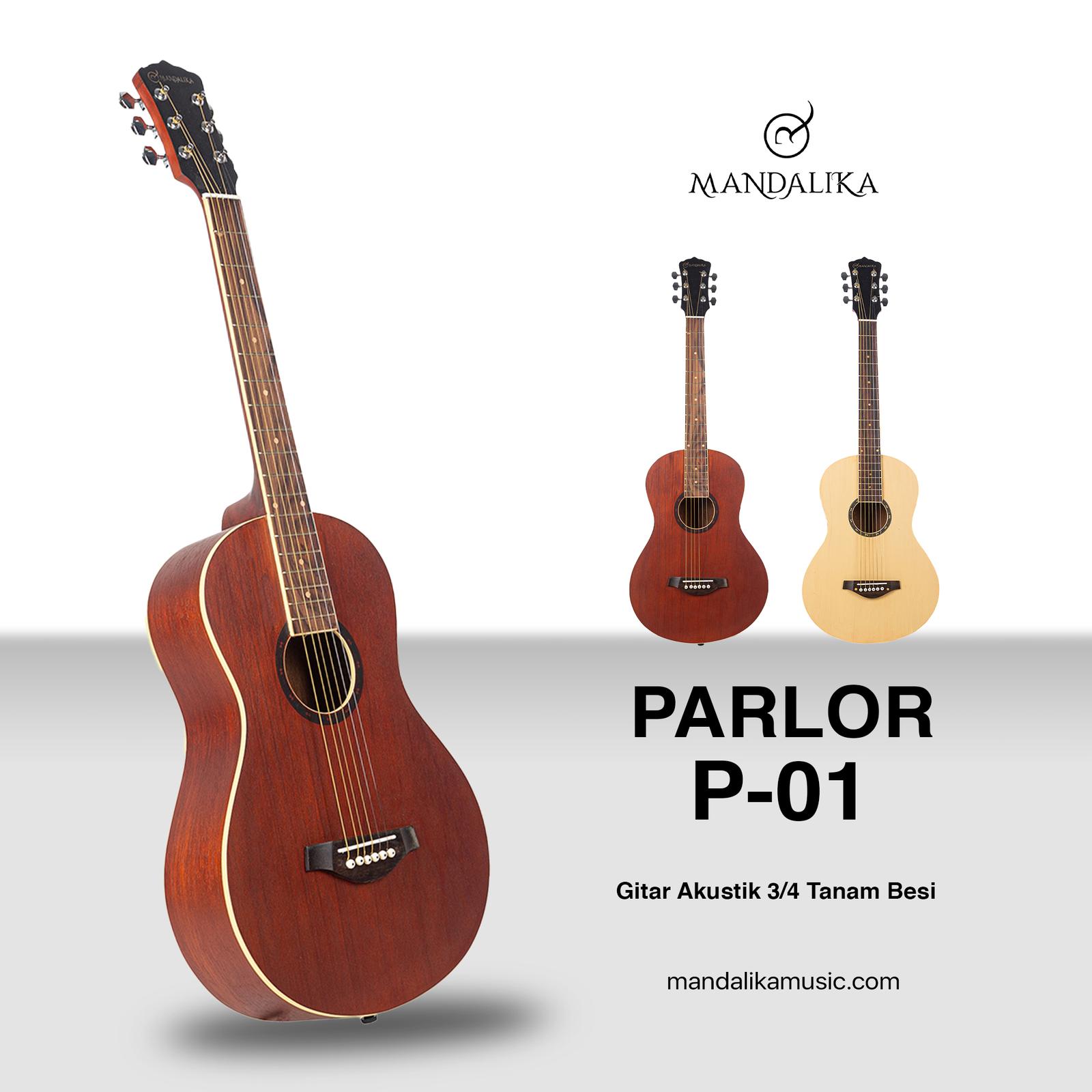 Mandalika Parlor Gitar Akustik 3/4 5