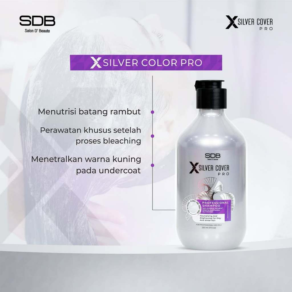 SDB X Silver Cover Pro Professional Shampoo 3