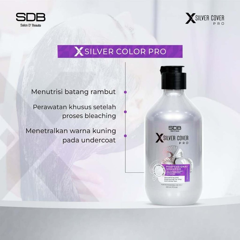 SDB X Silver Cover Pro Professional Shampoo 3